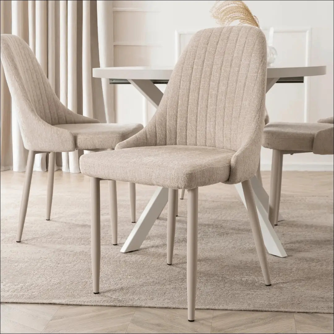 Kėdė su audiniu kreminės spalvos TE913 - €62 Save 15% 50-100, __label:Pristatymas 5-14 d.d., elite, Krzesła,