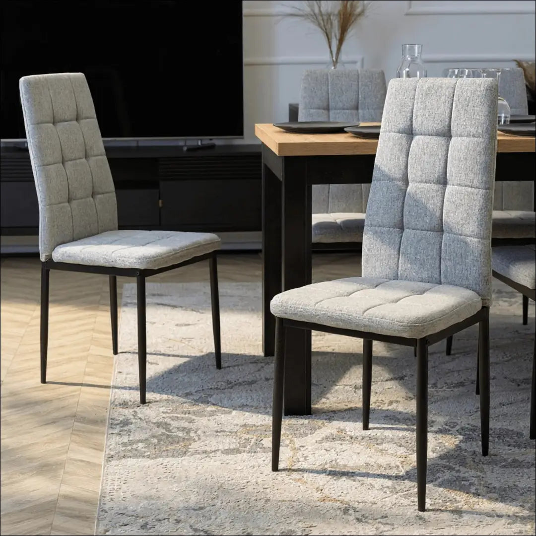 Kėdė su audiniu pilkos spalvos TE165 - €33 Save 15% 25-50, __label:Pristatymas 5-14 d.d., elite, Krzesła, spalva-pilka