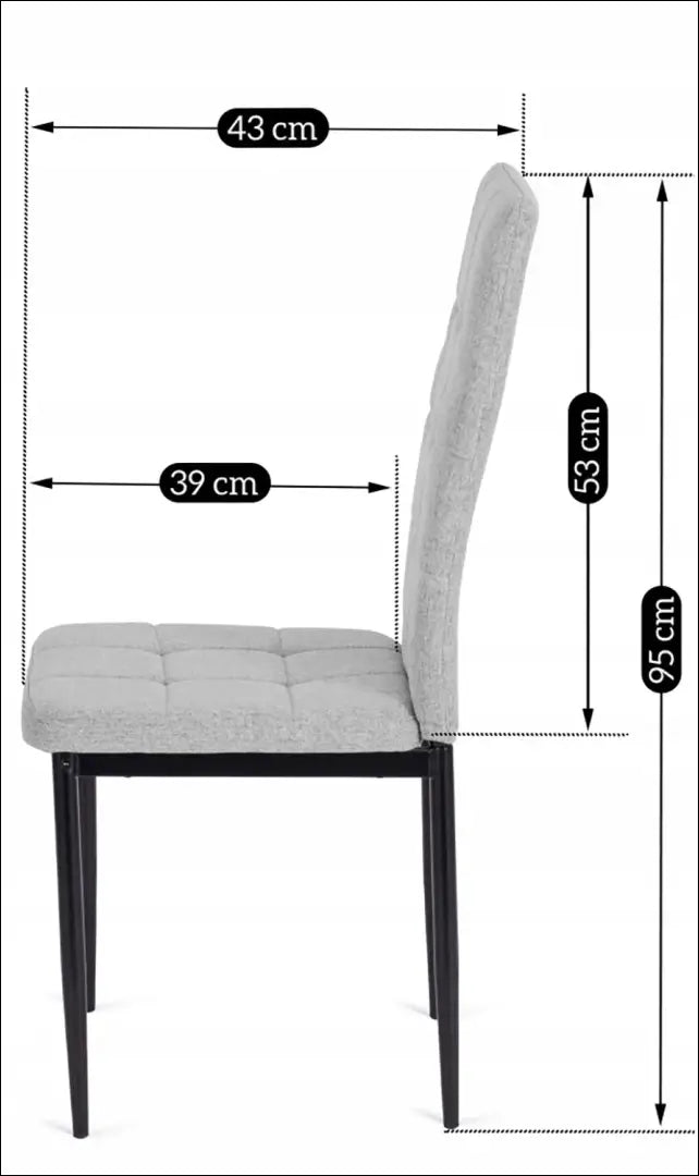Kėdė su audiniu pilkos spalvos TE165 - €33 Save 15% 25-50, __label:Pristatymas 5-14 d.d., elite, Krzesła, spalva-pilka