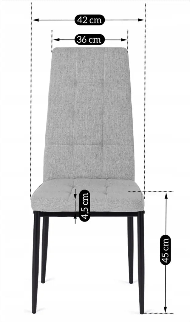 Kėdė su audiniu pilkos spalvos TE165 - €33 Save 15% 25-50, __label:Pristatymas 5-14 d.d., elite, Krzesła, spalva-pilka