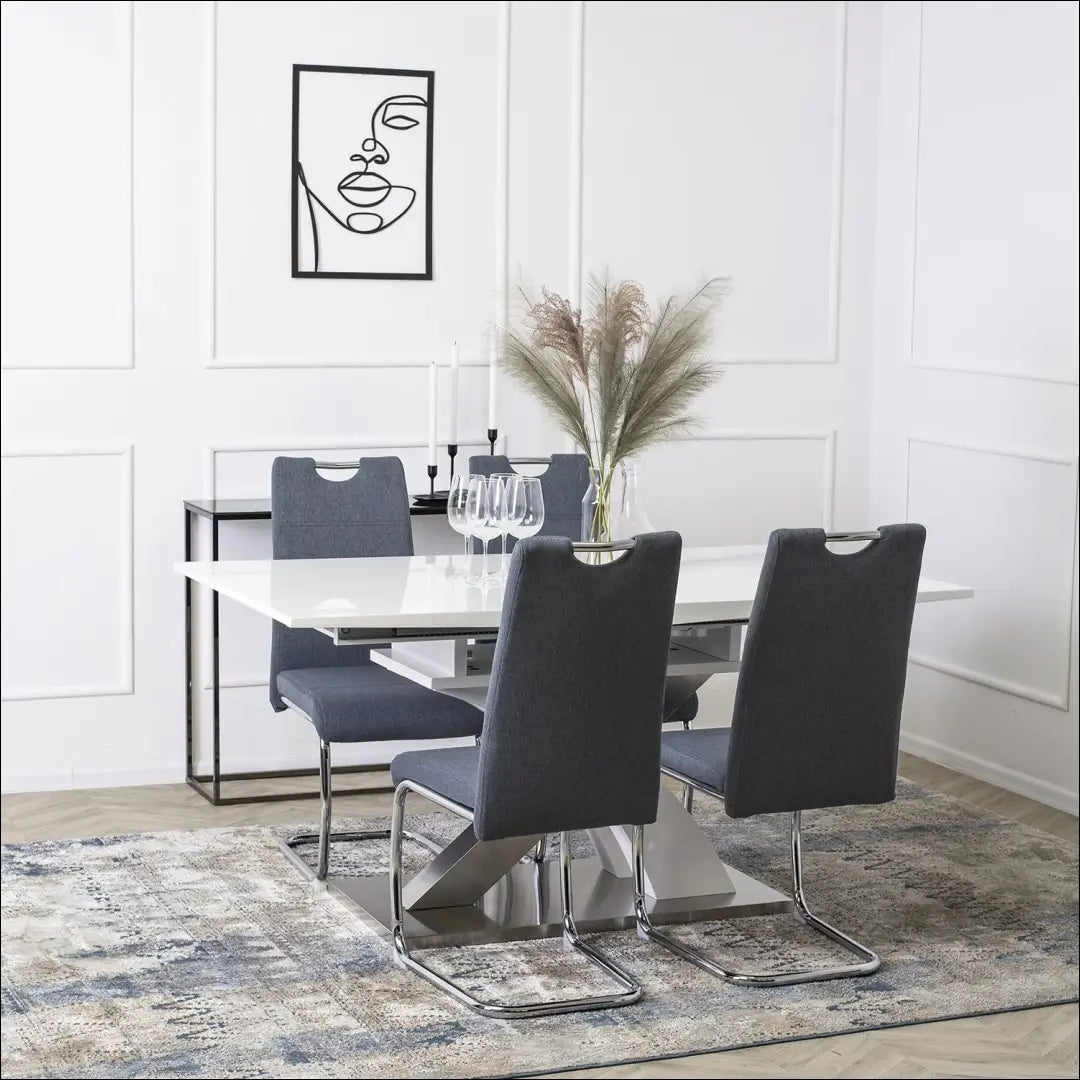 Kėdė su audiniu pilkos spalvos TE169 - €54 Save 15% 50-100, __label:Pristatymas 5-14 d.d., elite, Krzesła, spalva-pilka