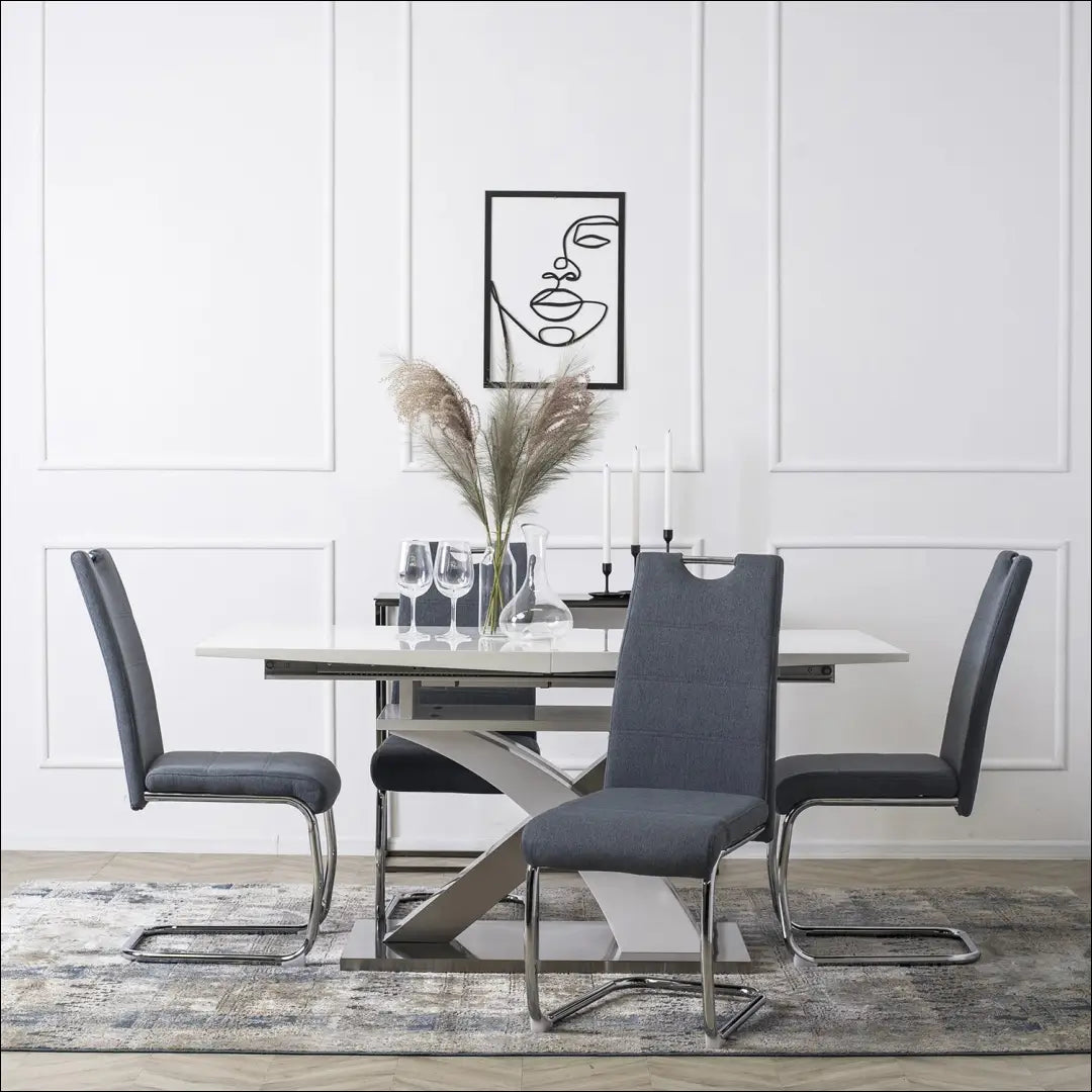 Kėdė su audiniu pilkos spalvos TE169 - €54 Save 15% 50-100, __label:Pristatymas 5-14 d.d., elite, Krzesła, spalva-pilka