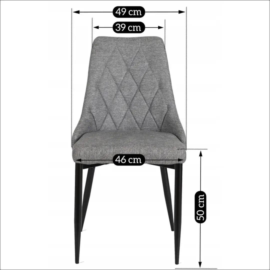 Kėdė su audiniu pilkos spalvos TE355 - €54 Save 15% 50-100, __label:Pristatymas 5-14 d.d., elite, Krzesła, spalva-pilka