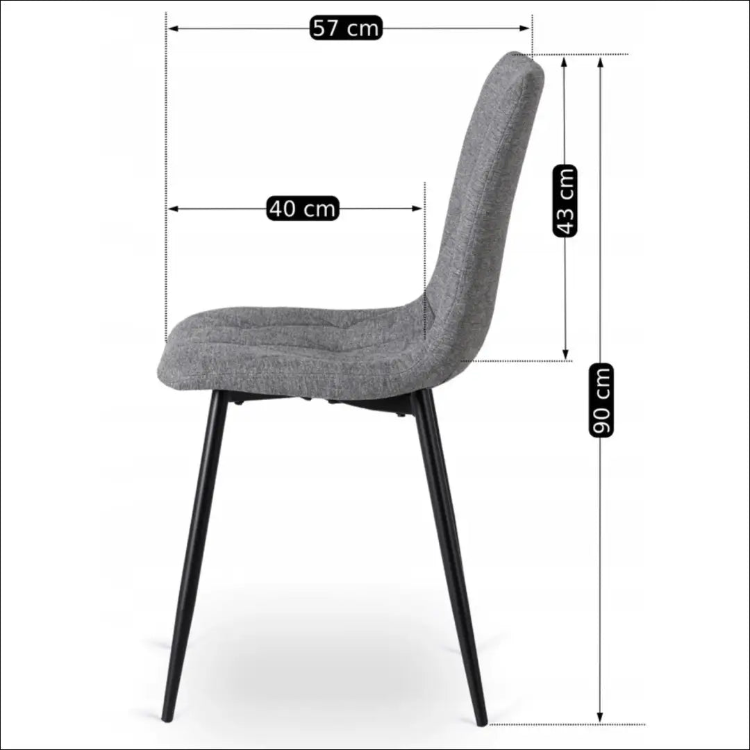 Kėdė su audiniu pilkos spalvos TE424 - €35 Save 15% 25-50, __label:Pristatymas 5-14 d.d., elite, Krzesła, spalva-pilka