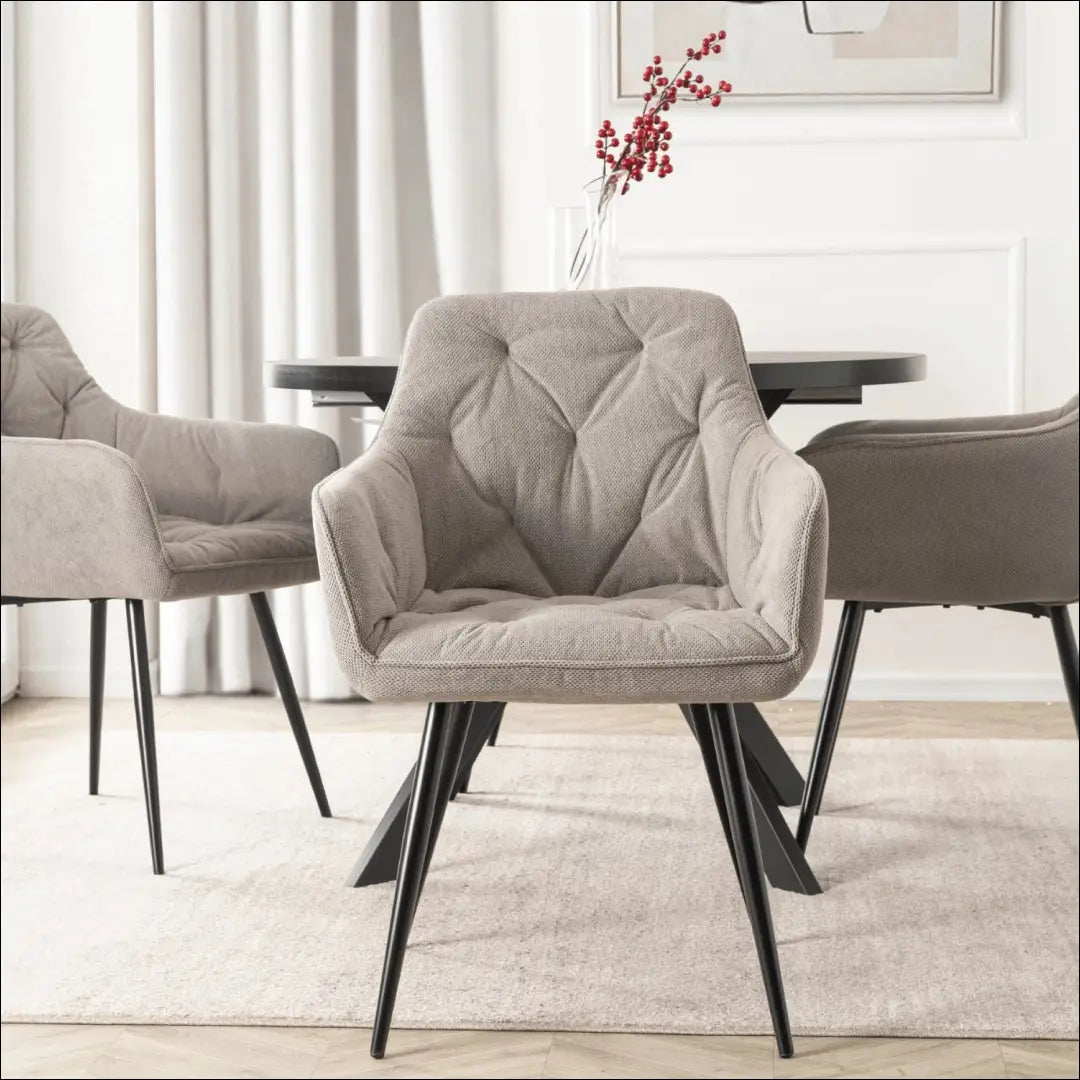Kėdė su audiniu pilkos spalvos TE831 - €71 Save 15% 50-100, __label:Pristatymas 5-14 d.d., elite, spalva-pilka,