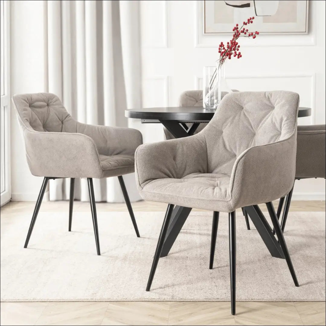Kėdė su audiniu pilkos spalvos TE831 - €71 Save 15% 50-100, __label:Pristatymas 5-14 d.d., elite, spalva-pilka,