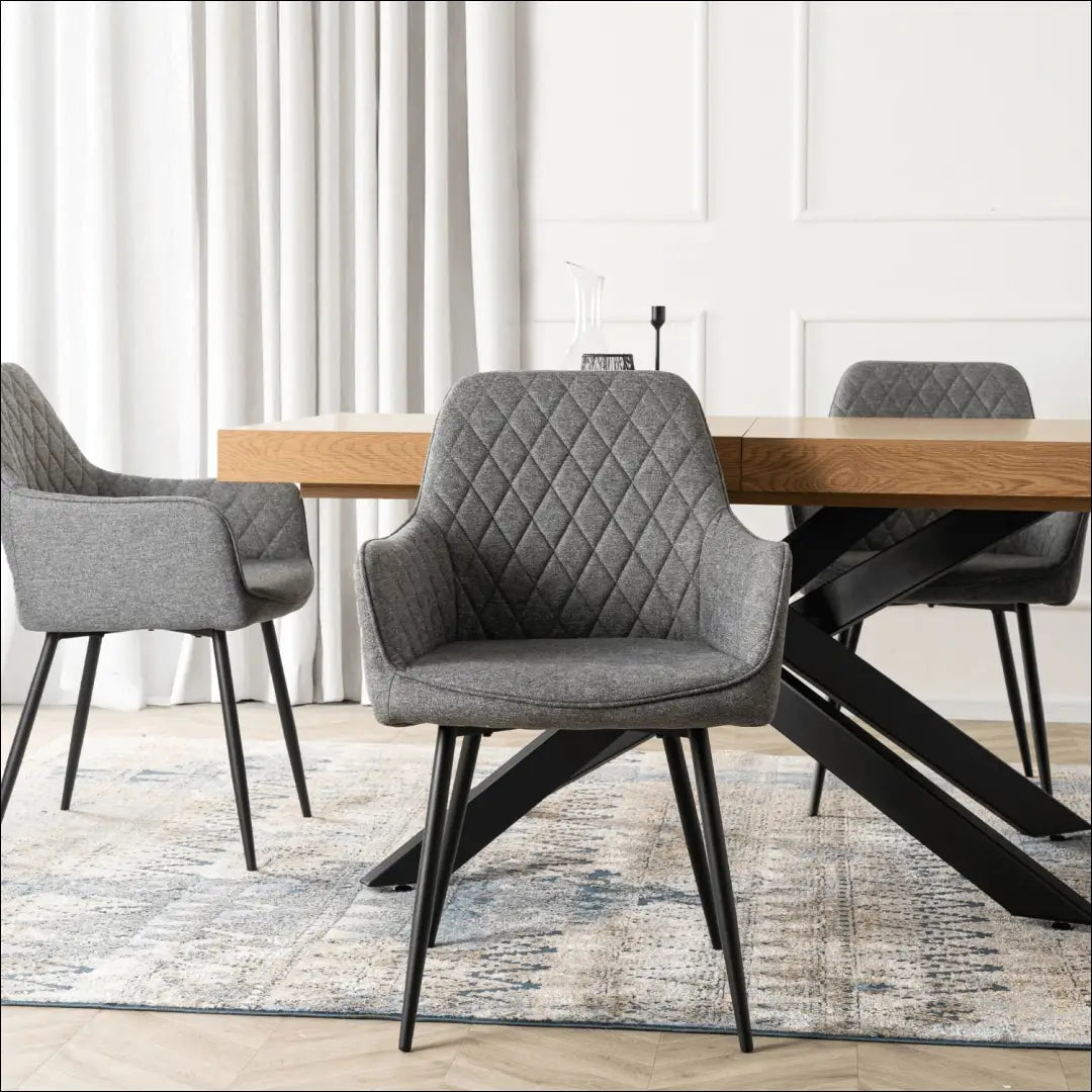 Kėdė su audiniu pilkos spalvos TE916 - €53 Save 15% 50-100, __label:Pristatymas 5-14 d.d., elite, Krzesła, uzsakomi