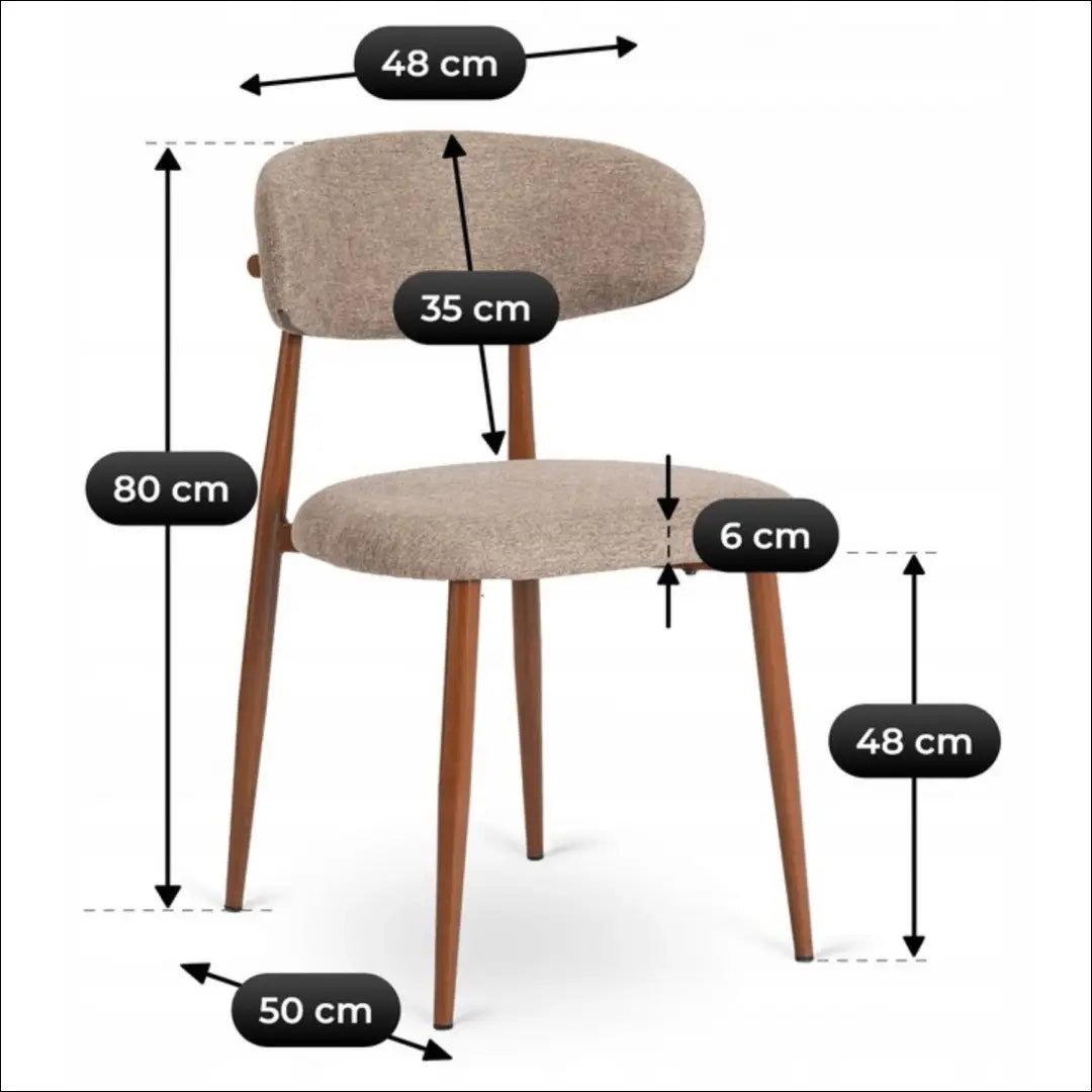 Kėdė su audiniu riešuto spalvos / smėlio TE780 - €73 Save 15% 50-100, __label:Pristatymas 5-14 d.d., elite, Krzesła,