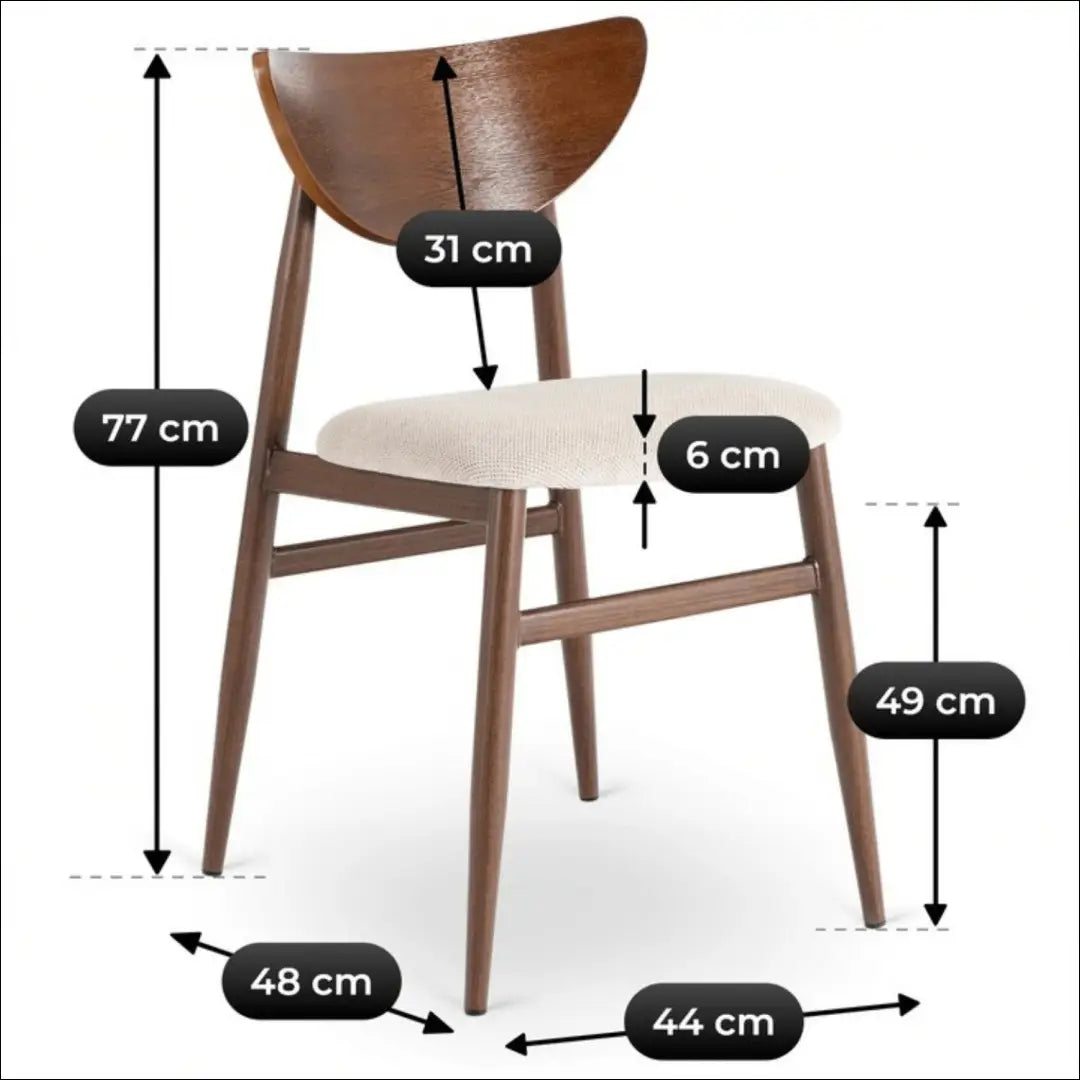 Kėdė su audiniu riešuto spalvos / smėlio TE896 - €58 Save 15% 50-100, __label:Pristatymas 5-14 d.d., elite, Krzesła,