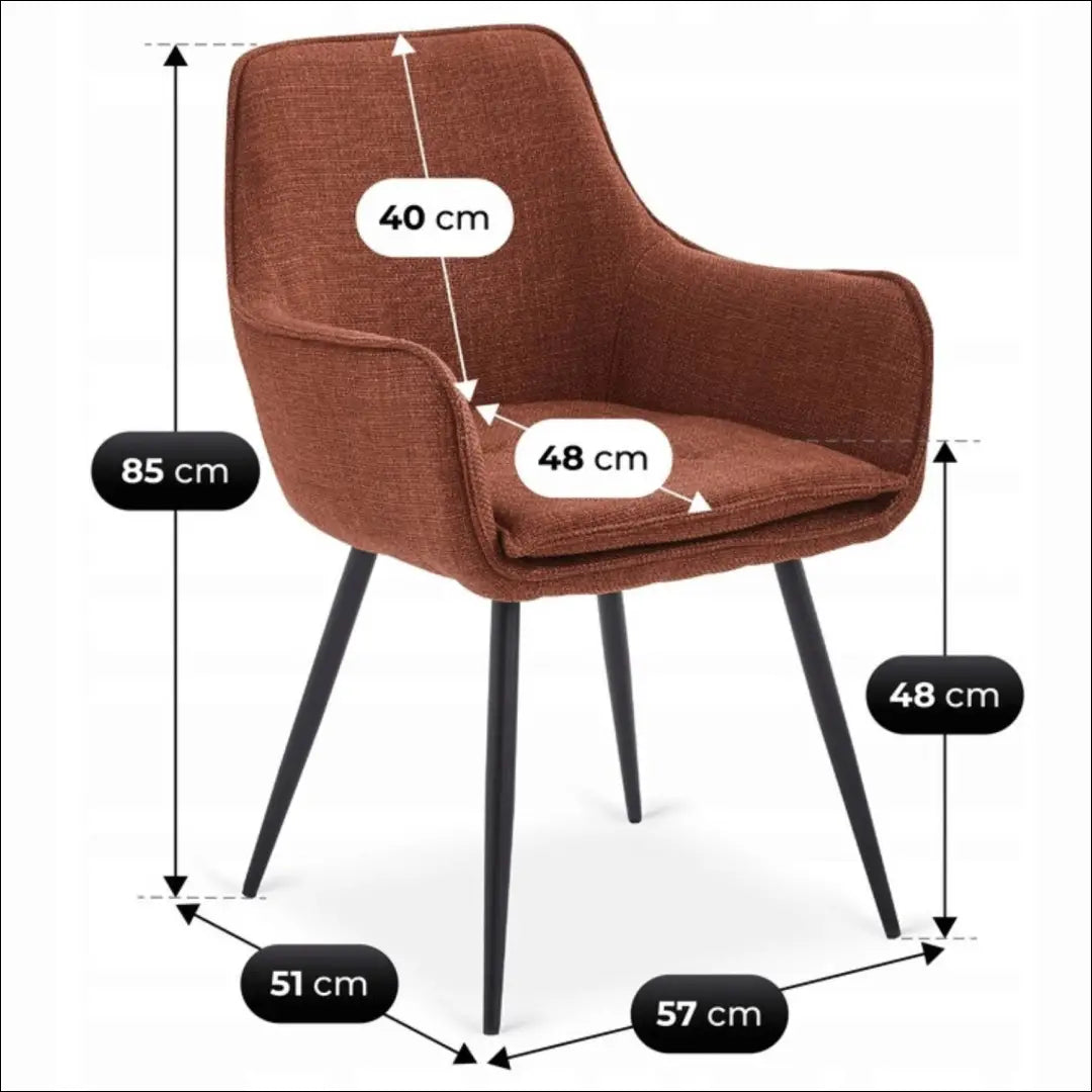 Kėdė su audiniu rusvos spalvos TE1020 - €67 Save 15% 50-100, __label:Pristatymas 5-14 d.d., elite, Krzesła,