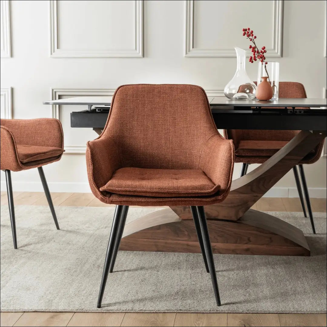 Kėdė su audiniu rusvos spalvos TE1020 - €67 Save 15% 50-100, __label:Pristatymas 5-14 d.d., elite, Krzesła,