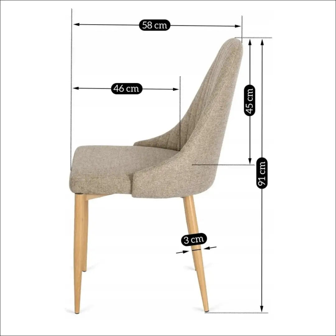 Kėdė su audiniu smėlio spalvos TE071 - €62 Save 15% 50-100, __label:Pristatymas 5-14 d.d., elite, Krzesła,