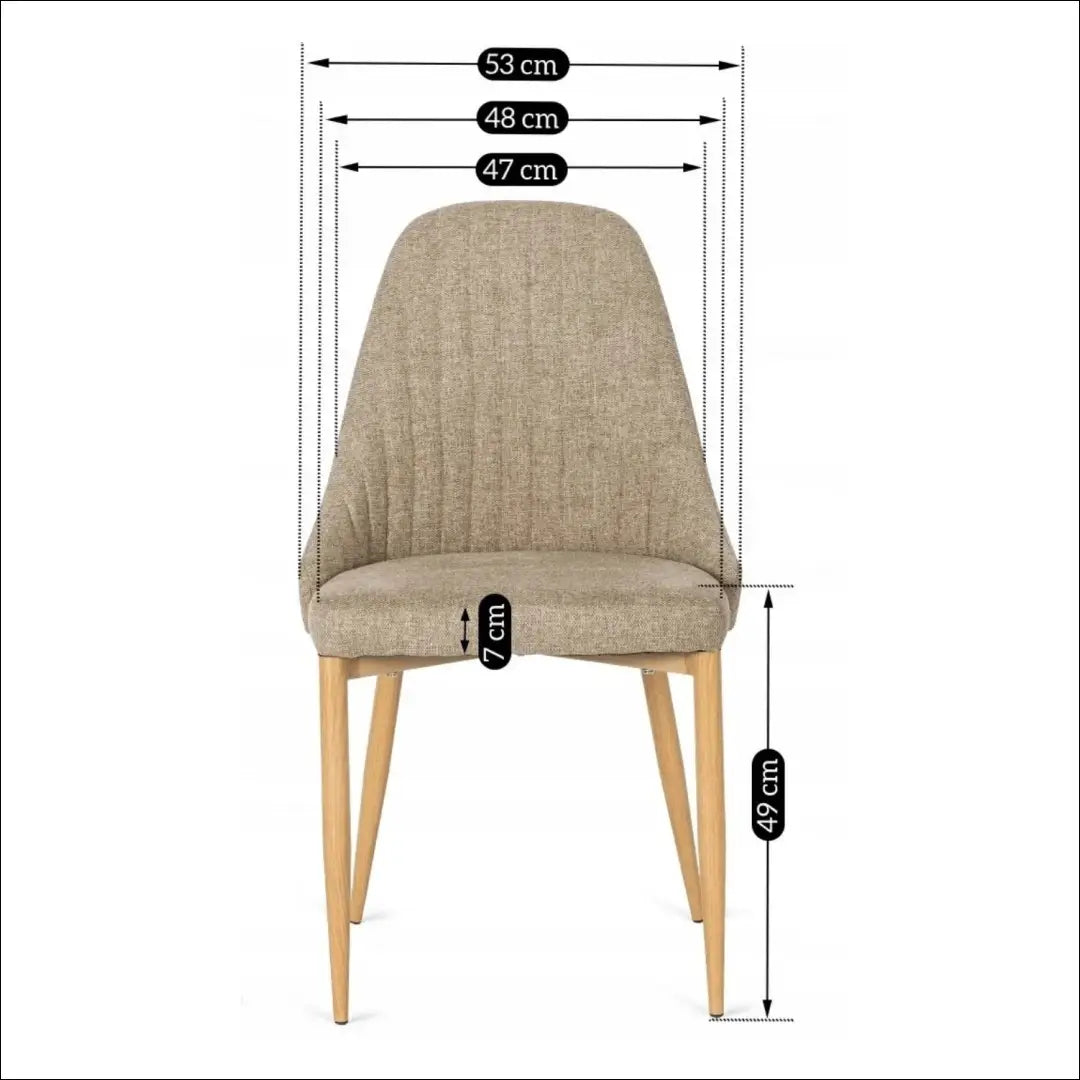Kėdė su audiniu smėlio spalvos TE071 - €62 Save 15% 50-100, __label:Pristatymas 5-14 d.d., elite, Krzesła,