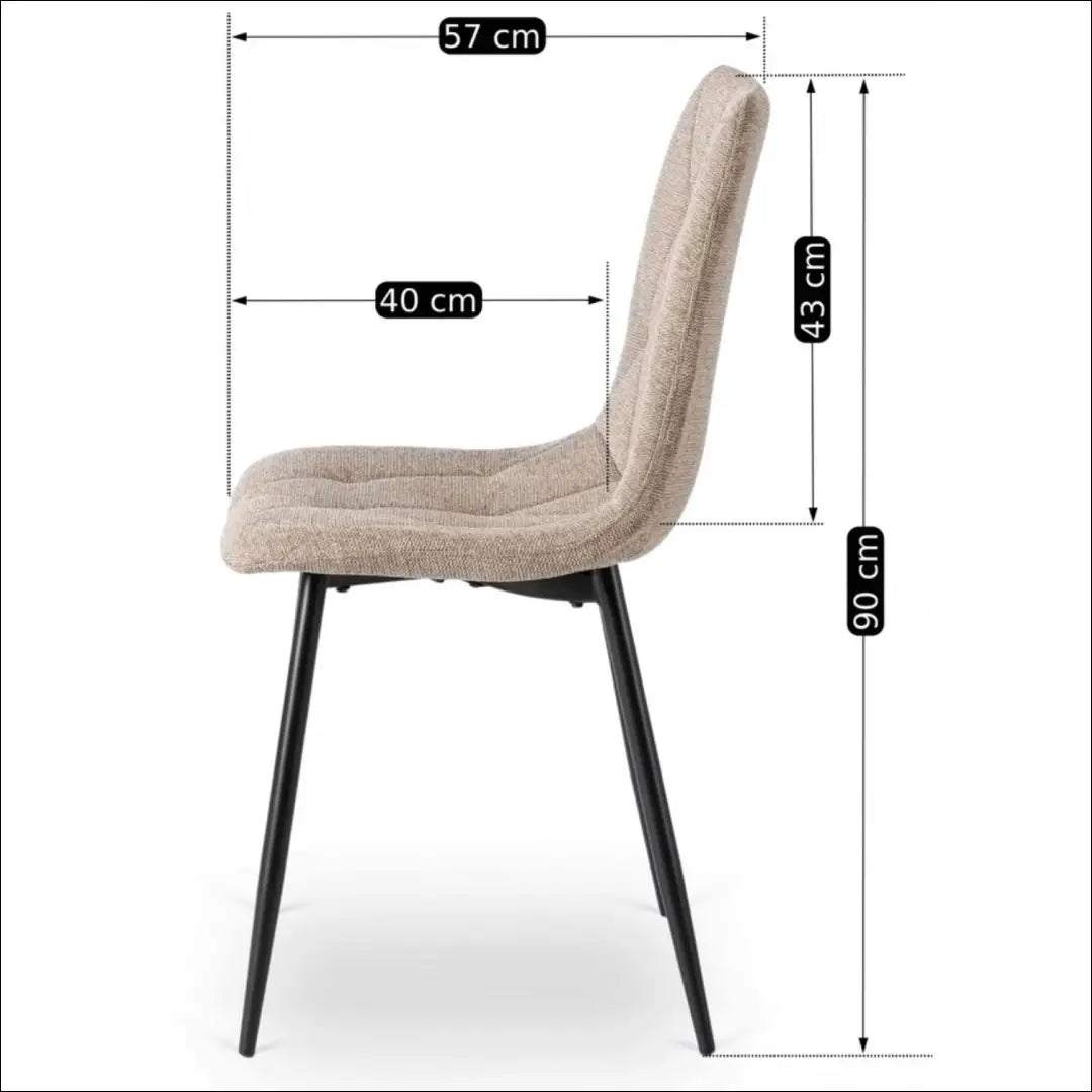 Kėdė su audiniu smėlio spalvos TE423 - €35 Save 15% 25-50, __label:Pristatymas 5-14 d.d., elite, Krzesła, spalva-smelio