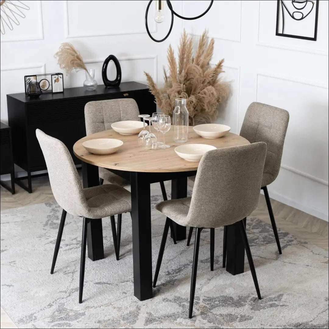 Kėdė su audiniu smėlio spalvos TE427 - €34 Save 15% 25-50, __label:Pristatymas 5-14 d.d., elite, Krzesła, spalva-smelio