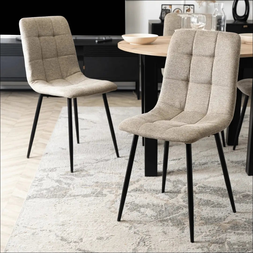Kėdė su audiniu smėlio spalvos TE427 - €34 Save 15% 25-50, __label:Pristatymas 5-14 d.d., elite, Krzesła, spalva-smelio