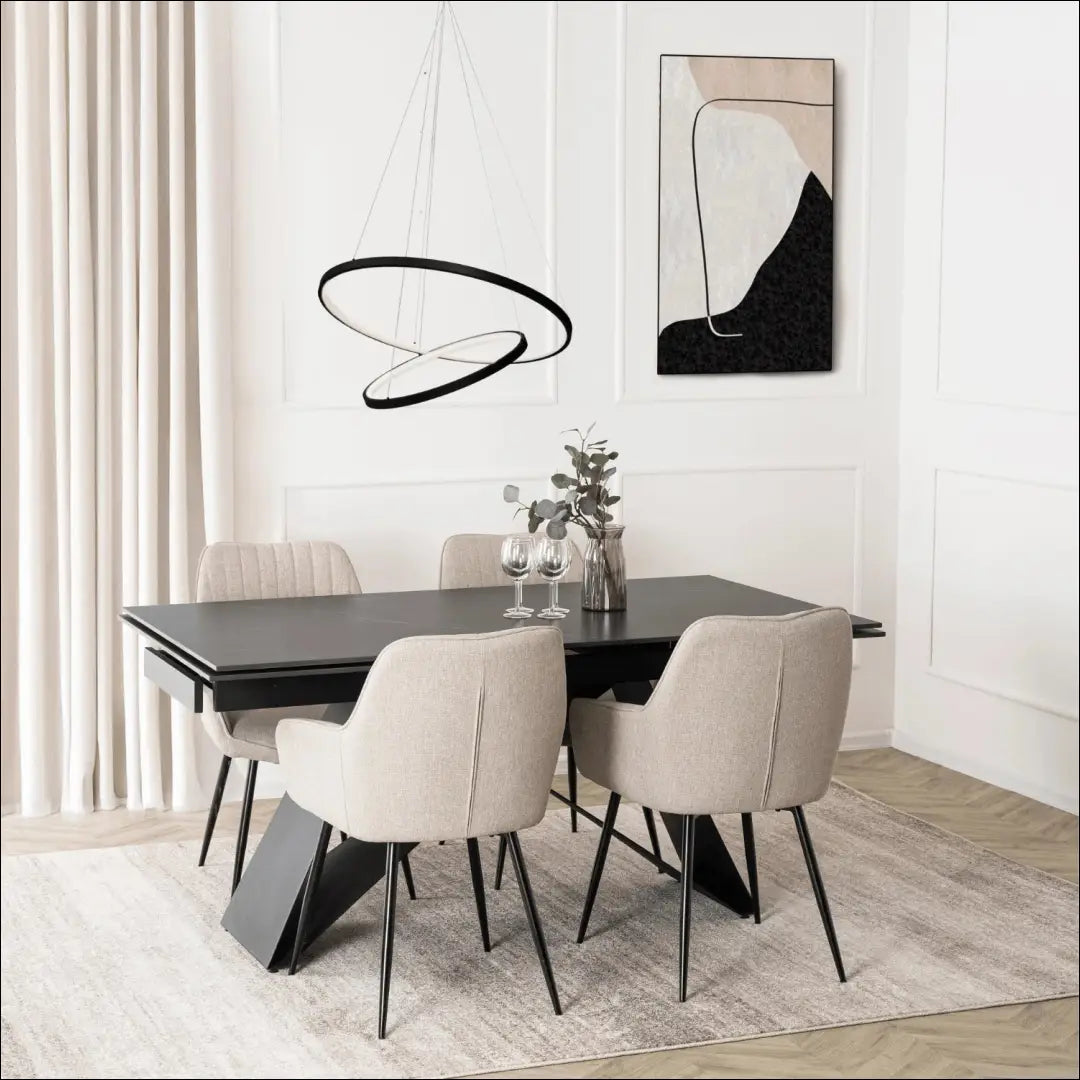 Kėdė su audiniu smėlio spalvos TE804 - €71 Save 15% 50-100, __label:Pristatymas 5-14 d.d., elite, Krzesła,