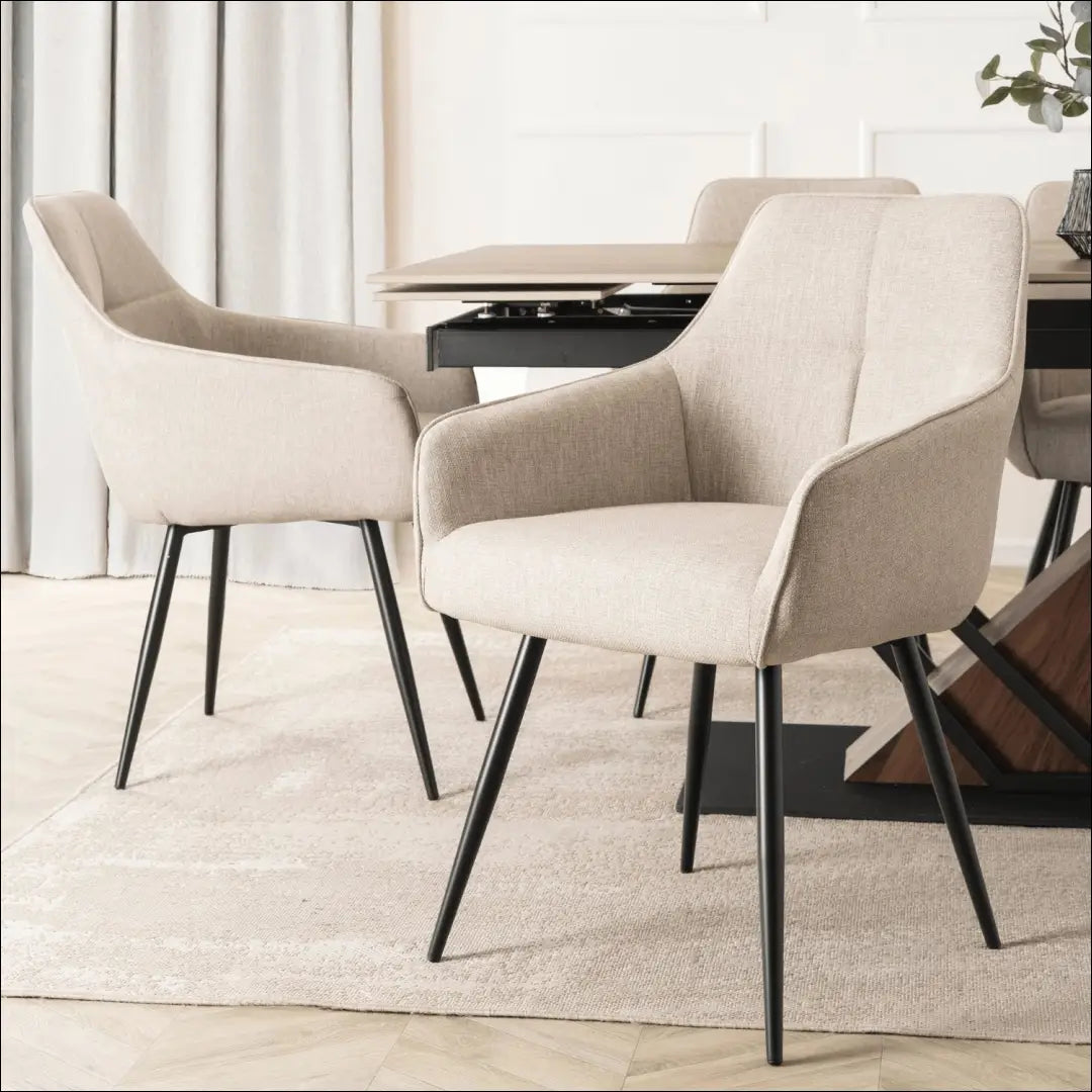 Kėdė su audiniu smėlio spalvos TE837 - €74 Save 15% 50-100, __label:Pristatymas 5-14 d.d., elite, Krzesła,