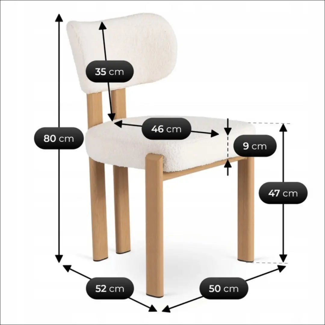Kėdė su buklė audinio audiniu ąžuolo spalvos / pilkos TE866 - €66 Save 15% 50-100, __label:Pristatymas 5-14 d.d.,