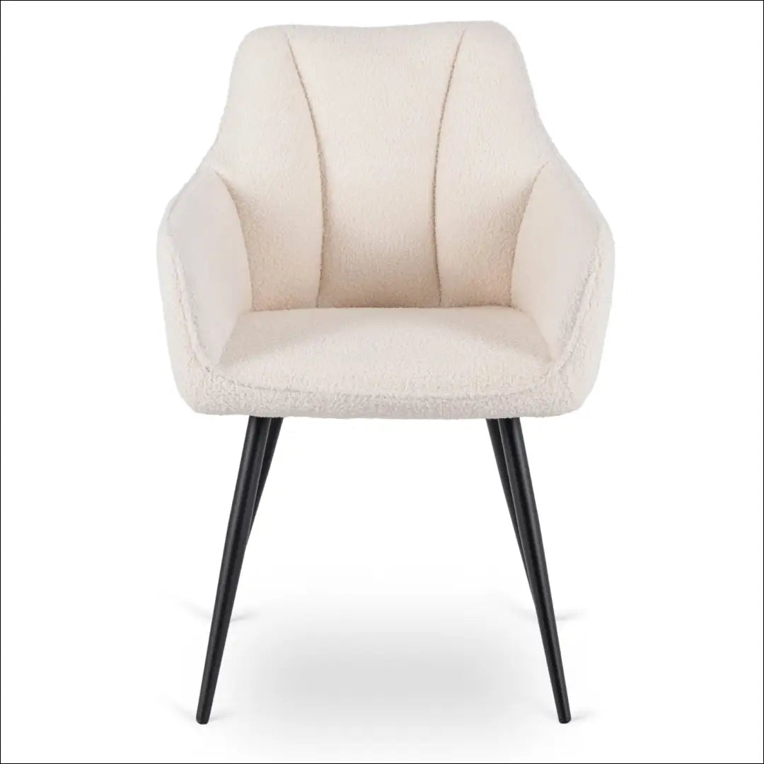 Kėdė su buklė audinio audiniu kreminės spalvos TE841 - €67 Save 15% 50-100, __label:Pristatymas 5-14 d.d., elite,