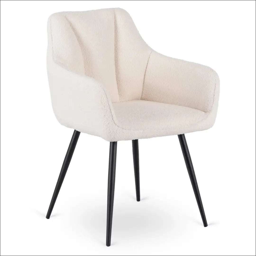 Kėdė su buklė audinio audiniu kreminės spalvos TE841 - €67 Save 15% 50-100, __label:Pristatymas 5-14 d.d., elite,
