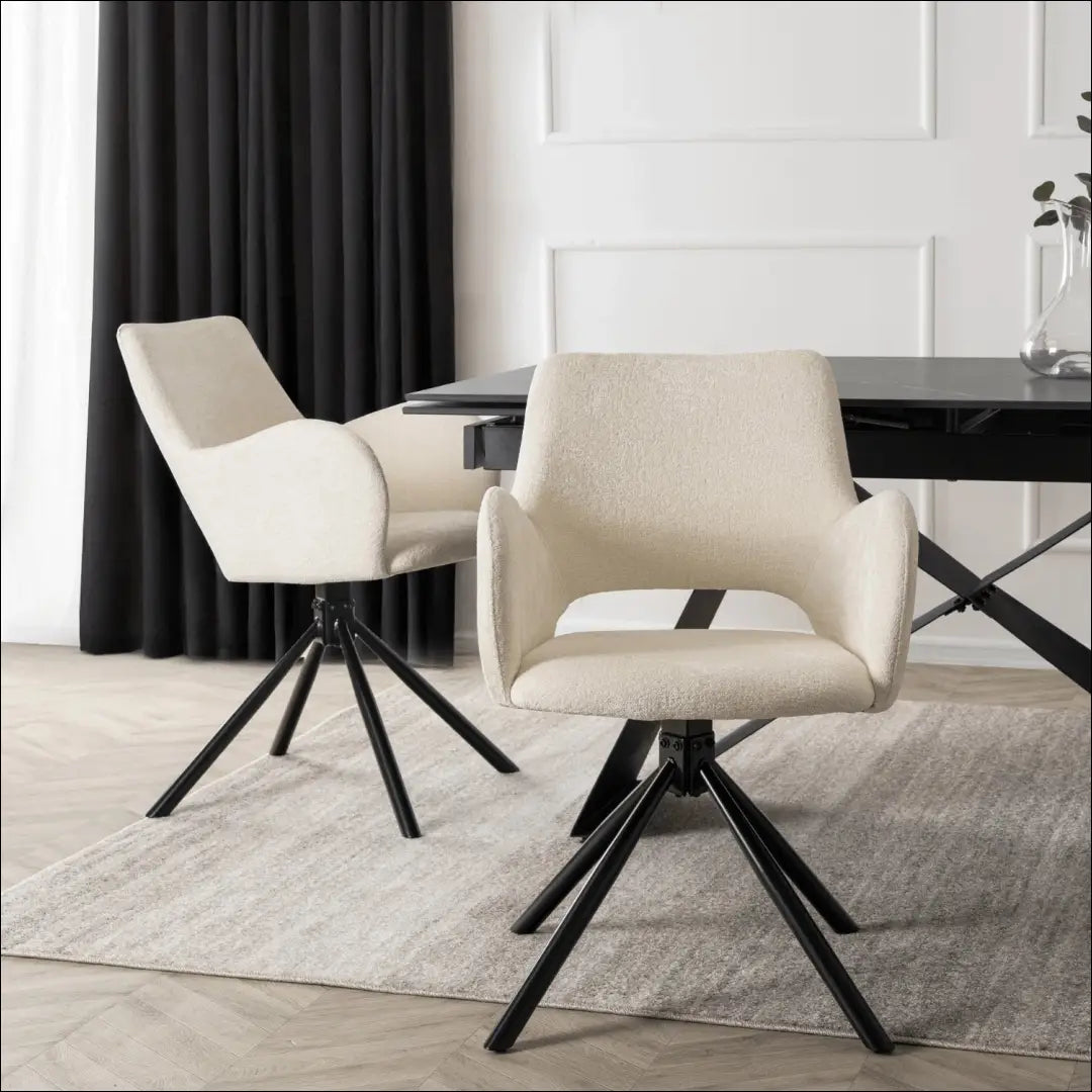Kėdė su buklė audinio audiniu kreminės spalvos TE843 - €95 Save 15% 50-100, __label:Pristatymas 5-14 d.d., elite,
