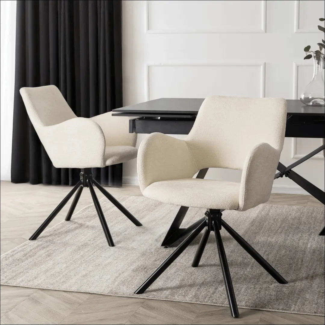 Kėdė su buklė audinio audiniu kreminės spalvos TE843 - €95 Save 15% 50-100, __label:Pristatymas 5-14 d.d., elite,