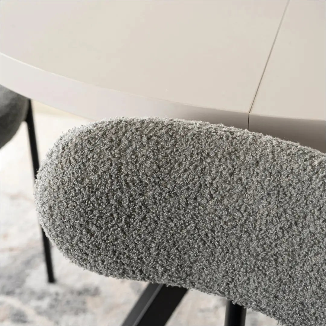 Kėdė su buklė audinio audiniu pilkos spalvos TE912 - €59 Save 15% 50-100, __label:Pristatymas 5-14 d.d., elite,
