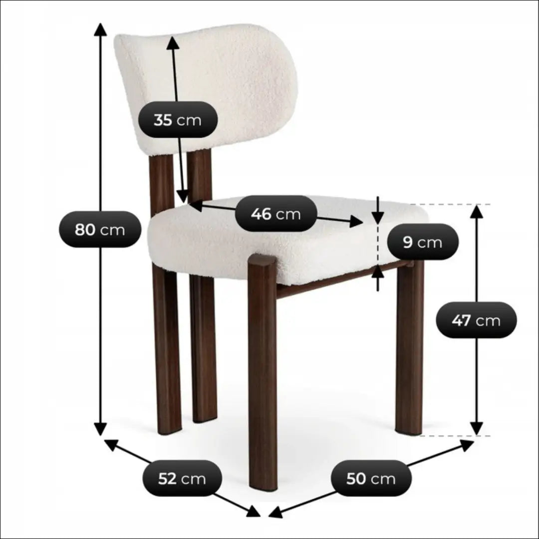 Kėdė su buklė audinio audiniu riešuto spalvos / kreminės TE864 - €66 Save 15% 50-100, __label:Pristatymas 5-14 d.d.,