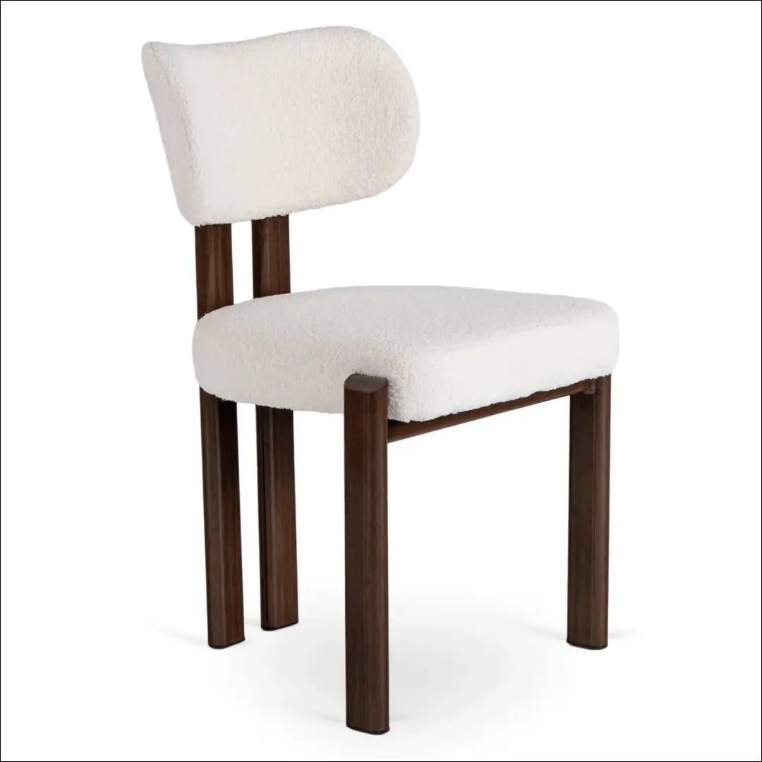 Kėdė su buklė audinio audiniu riešuto spalvos / kreminės TE864 - €66 Save 15% 50-100, __label:Pristatymas 5-14 d.d.,