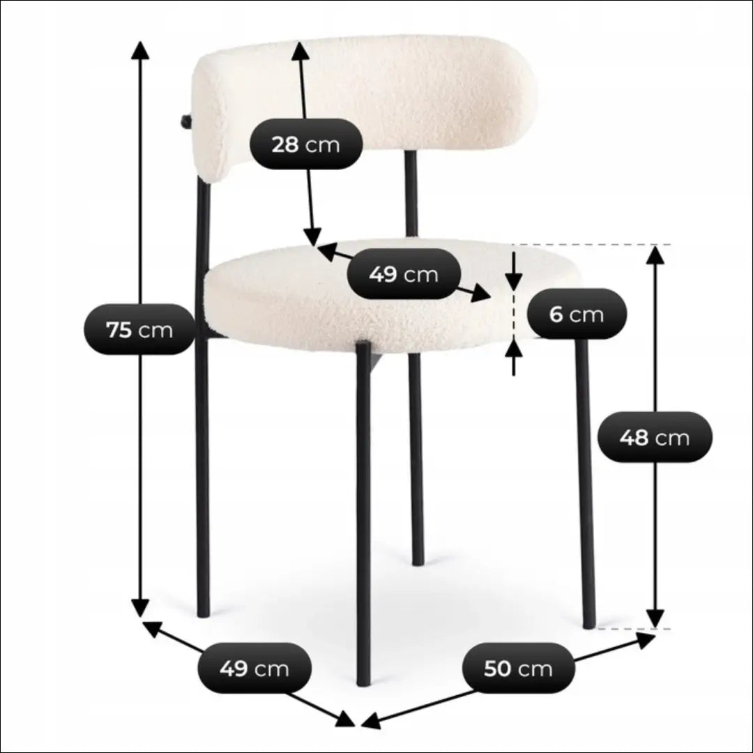Kėdė su buklė audinio audiniu smėlio spalvos TE911 - €59 Save 15% 50-100, __label:Pristatymas 5-14 d.d., elite,