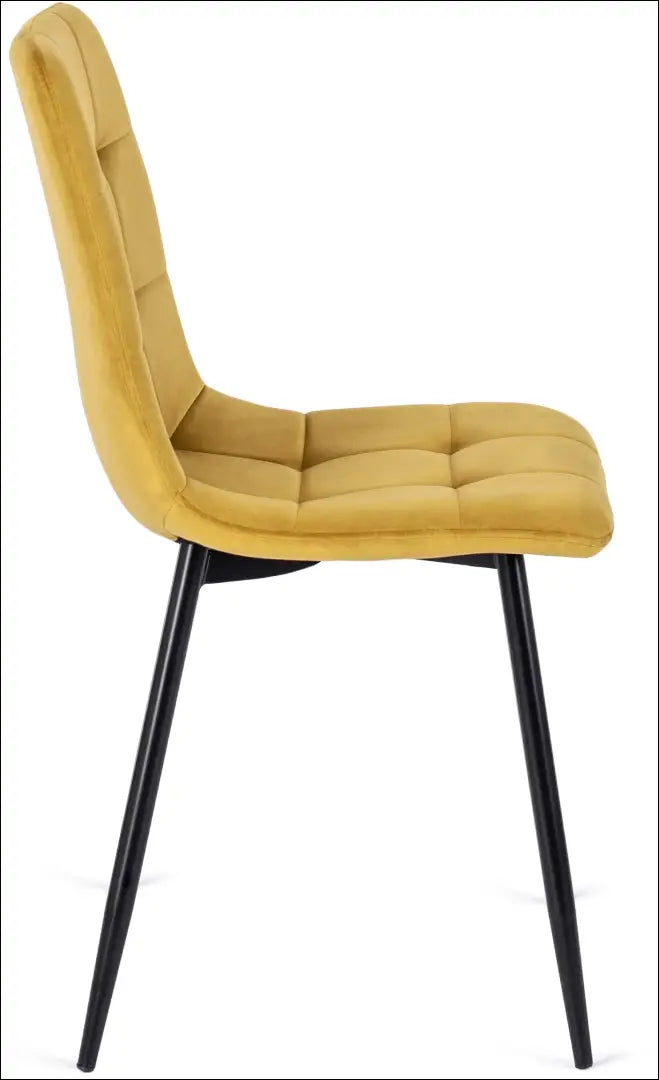 Kėdė su veliūro audiniu garstyčių spalvos TE046 - €35 Save 15% 25-50, __label:Pristatymas 5-14 d.d., elite, Krzesła,