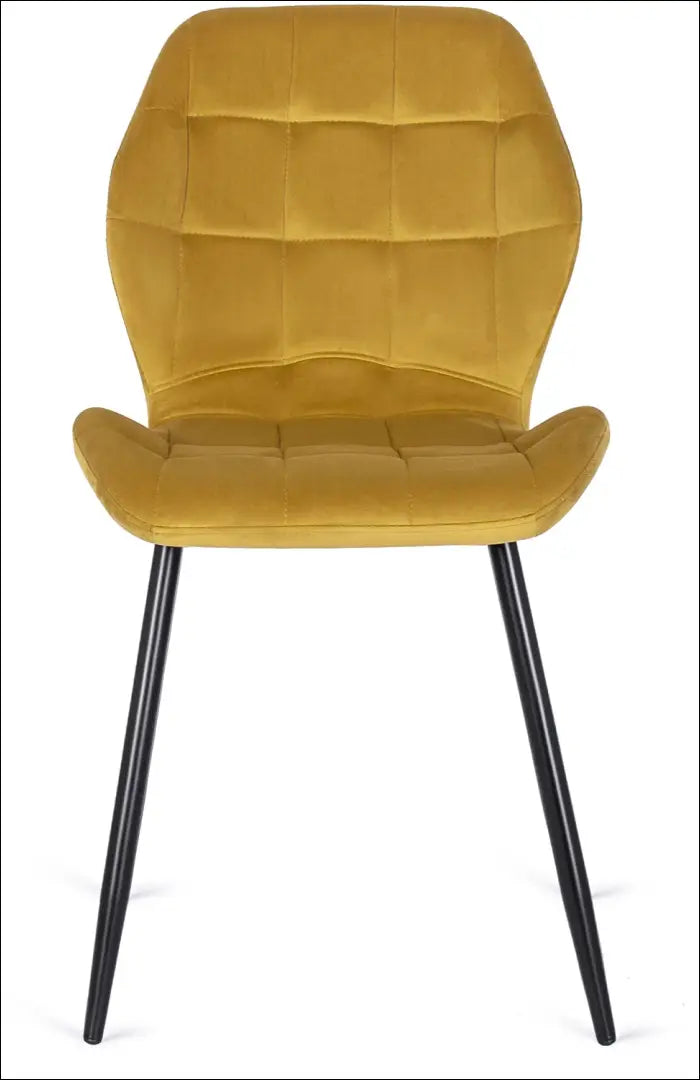 Kėdė su veliūro audiniu garstyčių spalvos TE068 - €47 Save 15% 25-50, __label:Pristatymas 5-14 d.d., elite,