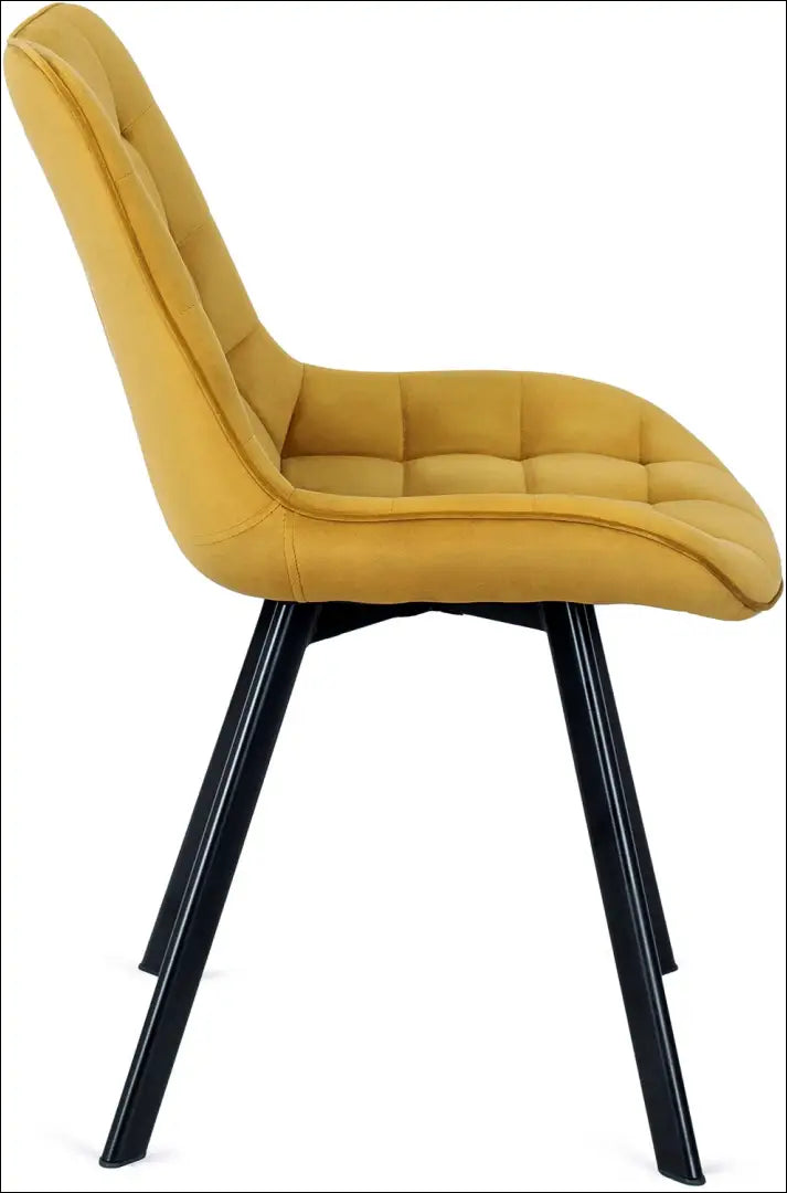 Kėdė su veliūro audiniu garstyčių spalvos TE108 - €52 Save 15% 50-100, __label:Pristatymas 5-14 d.d., elite, Krzesła,