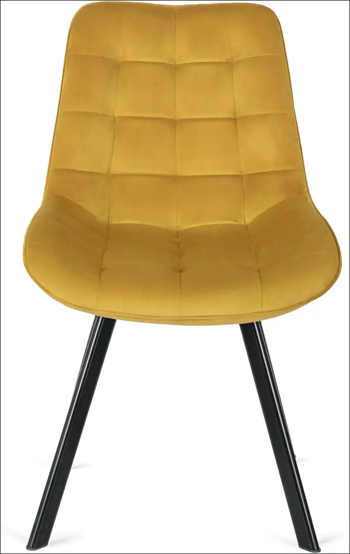 Kėdė su veliūro audiniu garstyčių spalvos TE108 - €52 Save 15% 50-100, __label:Pristatymas 5-14 d.d., elite, Krzesła,