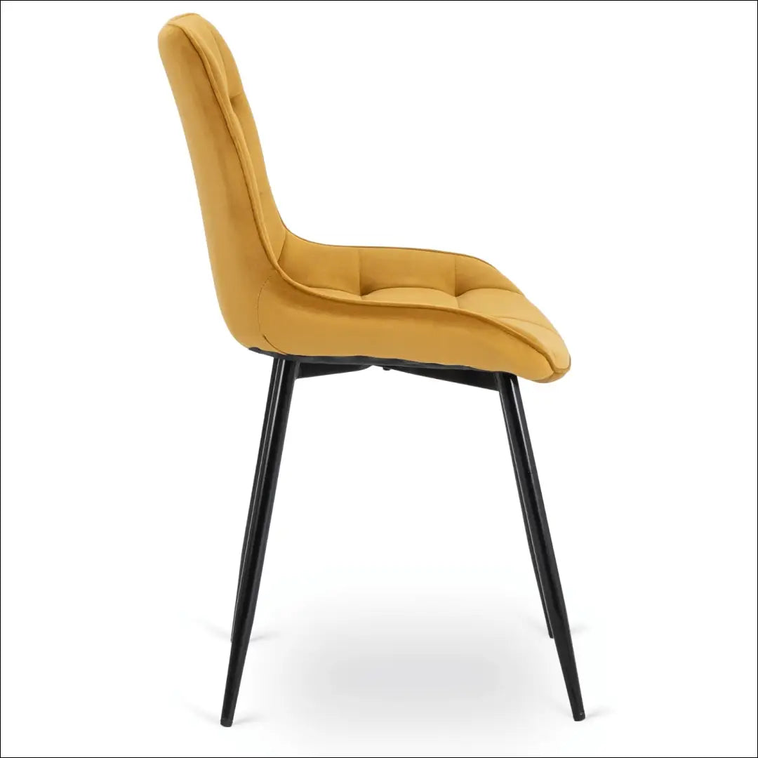 Kėdė su veliūro audiniu garstyčių spalvos TE798 - €42 Save 15% 25-50, __label:Pristatymas 5-14 d.d., elite,