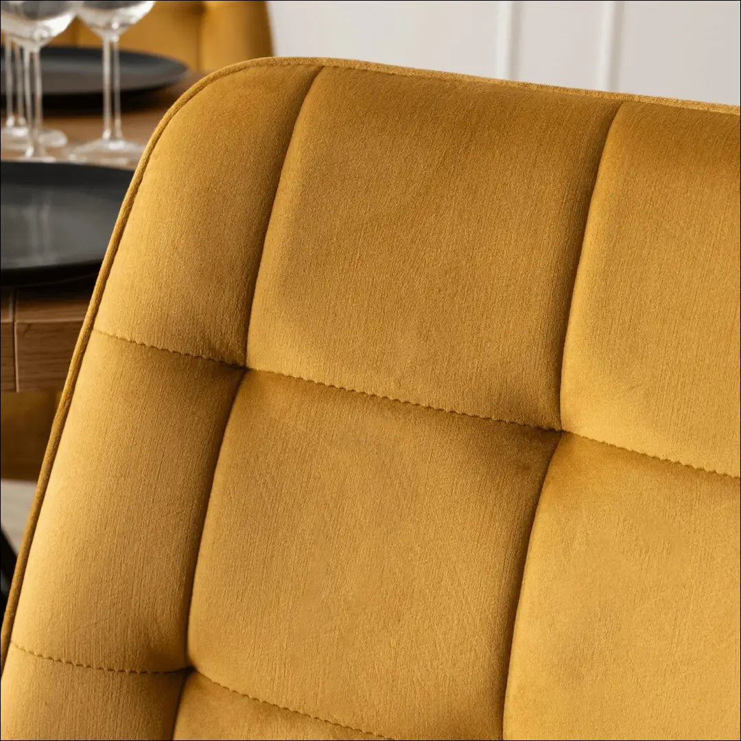Kėdė su veliūro audiniu garstyčių spalvos TE798 - €42 Save 15% 25-50, __label:Pristatymas 5-14 d.d., elite,