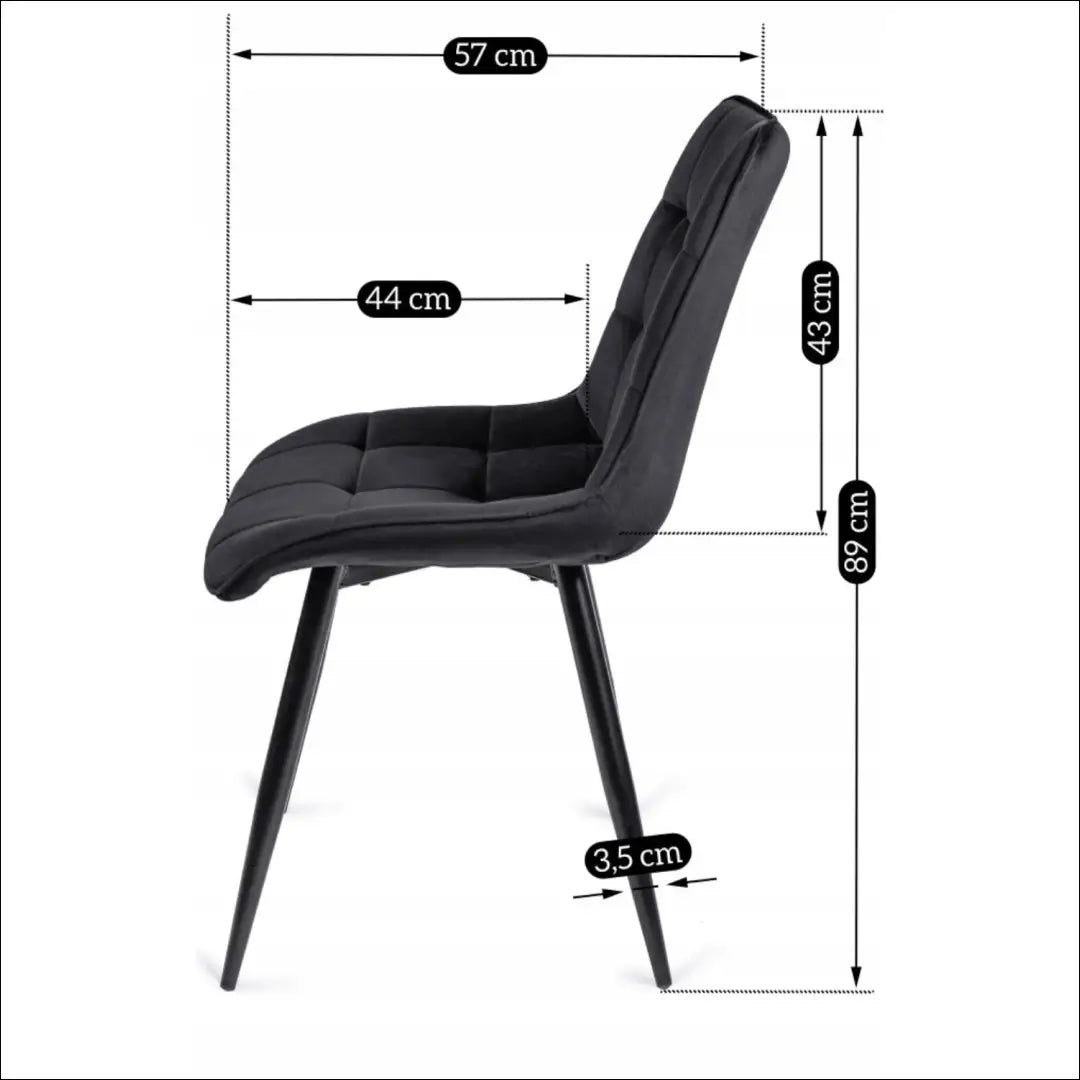 Kėdė su veliūro audiniu juodos spalvos TE012 - €42 Save 15% 25-50, __label:Pristatymas 5-14 d.d., elite, spalva-juoda,
