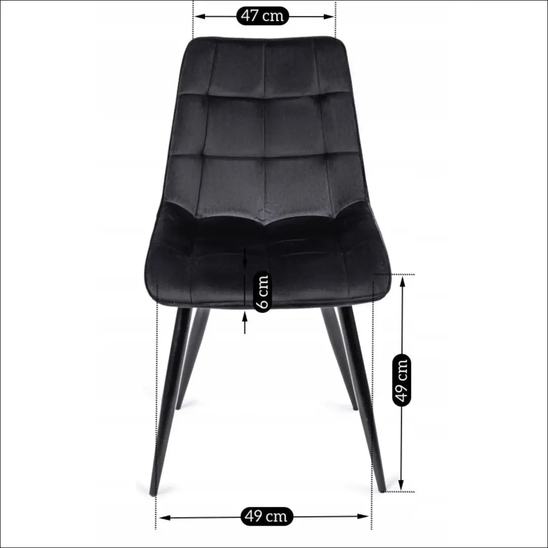 Kėdė su veliūro audiniu juodos spalvos TE012 - €42 Save 15% 25-50, __label:Pristatymas 5-14 d.d., elite, spalva-juoda,