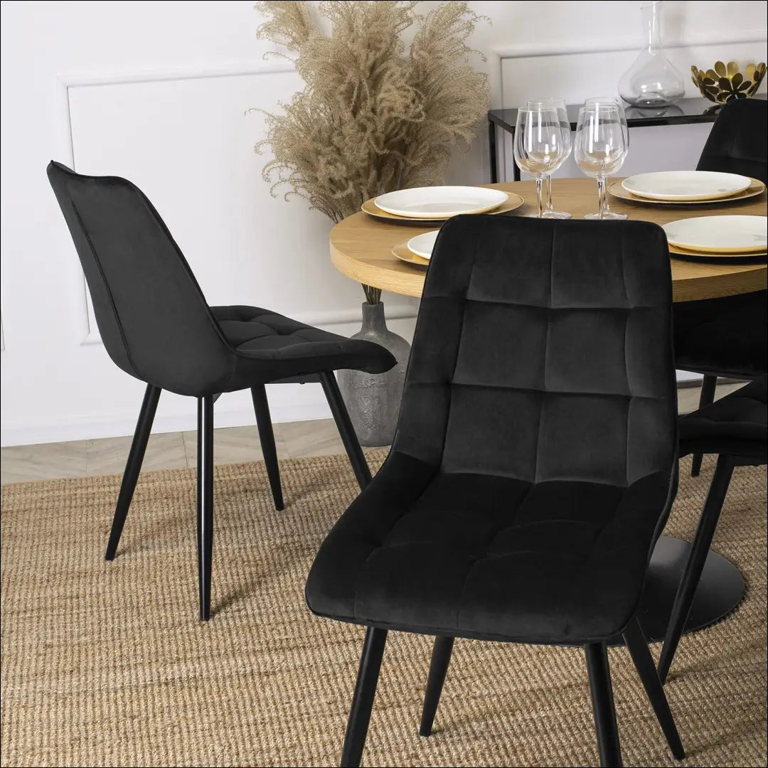 Kėdė su veliūro audiniu juodos spalvos TE012 - €42 Save 15% 25-50, __label:Pristatymas 5-14 d.d., elite, spalva-juoda,