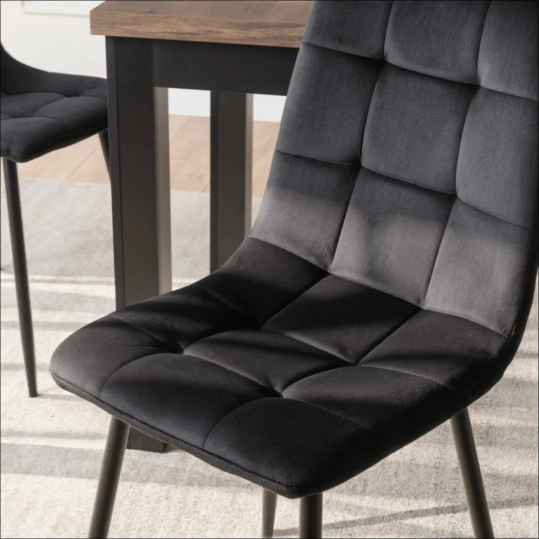 Kėdė su veliūro audiniu juodos spalvos TE014 - €35 Save 15% 25-50, __label:Pristatymas 5-14 d.d., elite, Krzesła,