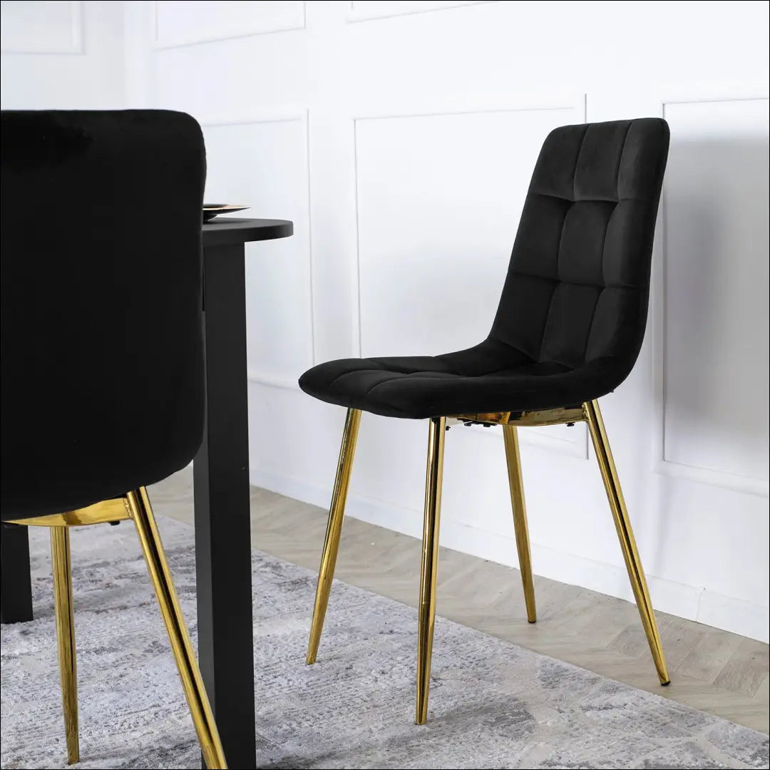 Kėdė su veliūro audiniu juodos spalvos TE054 - €41 Save 15% 25-50, __label:Pristatymas 5-14 d.d., elite, Krzesła,