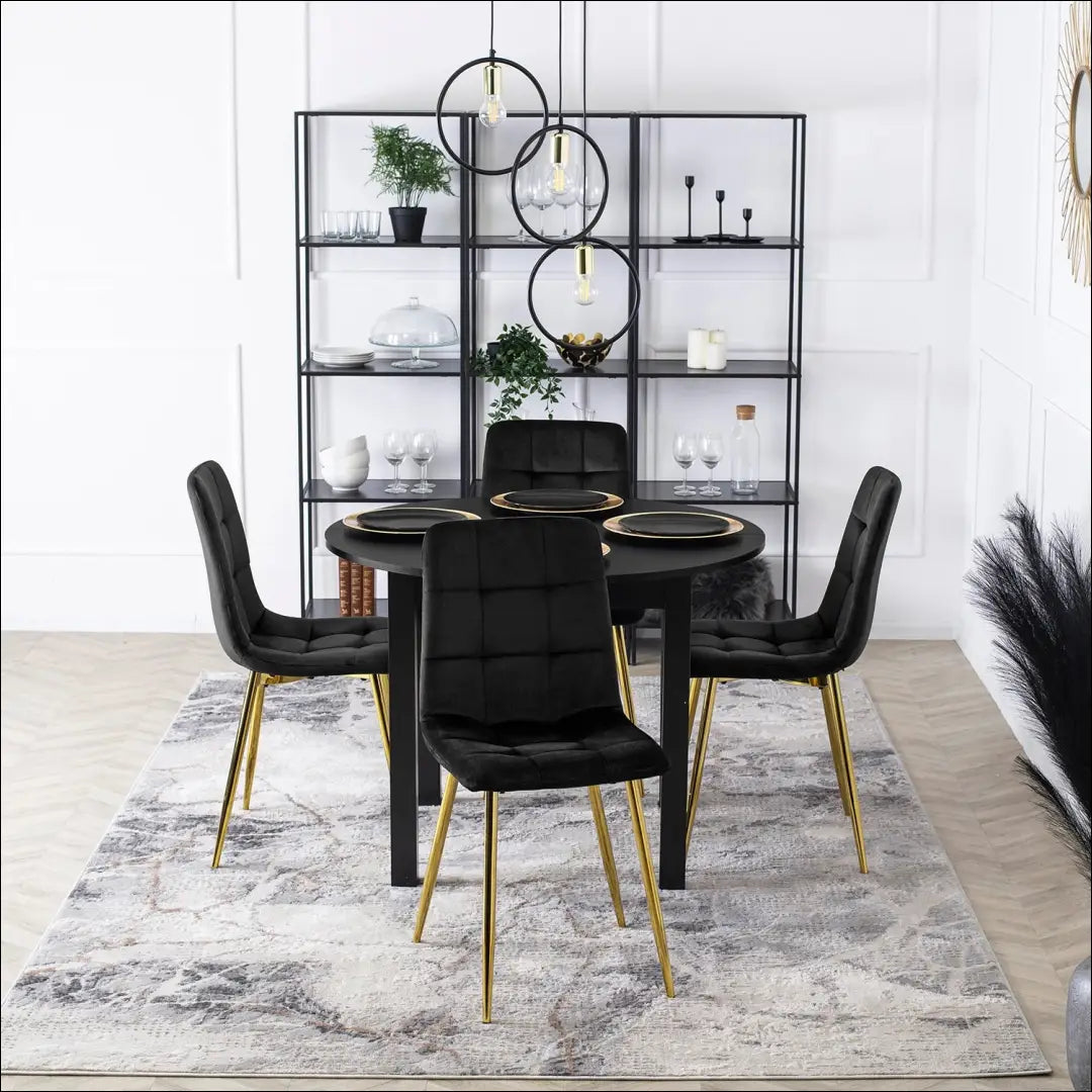 Kėdė su veliūro audiniu juodos spalvos TE054 - €41 Save 15% 25-50, __label:Pristatymas 5-14 d.d., elite, Krzesła,