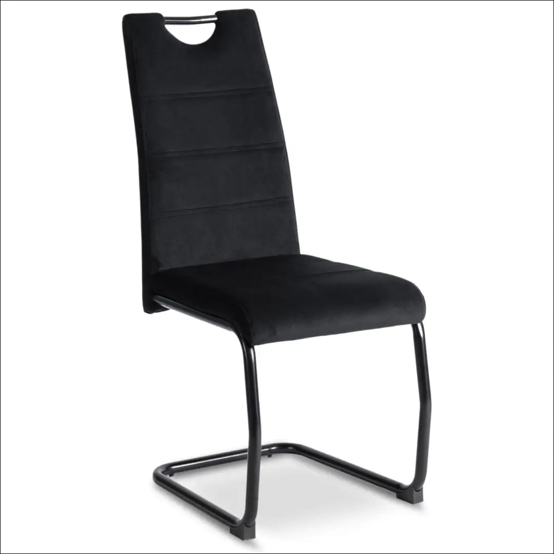 Kėdė su veliūro audiniu juodos spalvos TE450 - €54 Save 15% 50-100, __label:Pristatymas 5-14 d.d., elite, Krzesła,