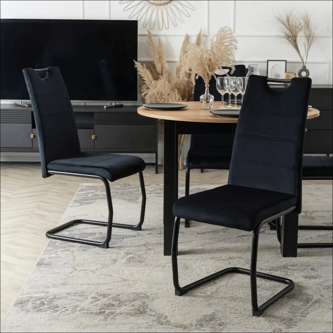 Kėdė su veliūro audiniu juodos spalvos TE450 - €54 Save 15% 50-100, __label:Pristatymas 5-14 d.d., elite, Krzesła,