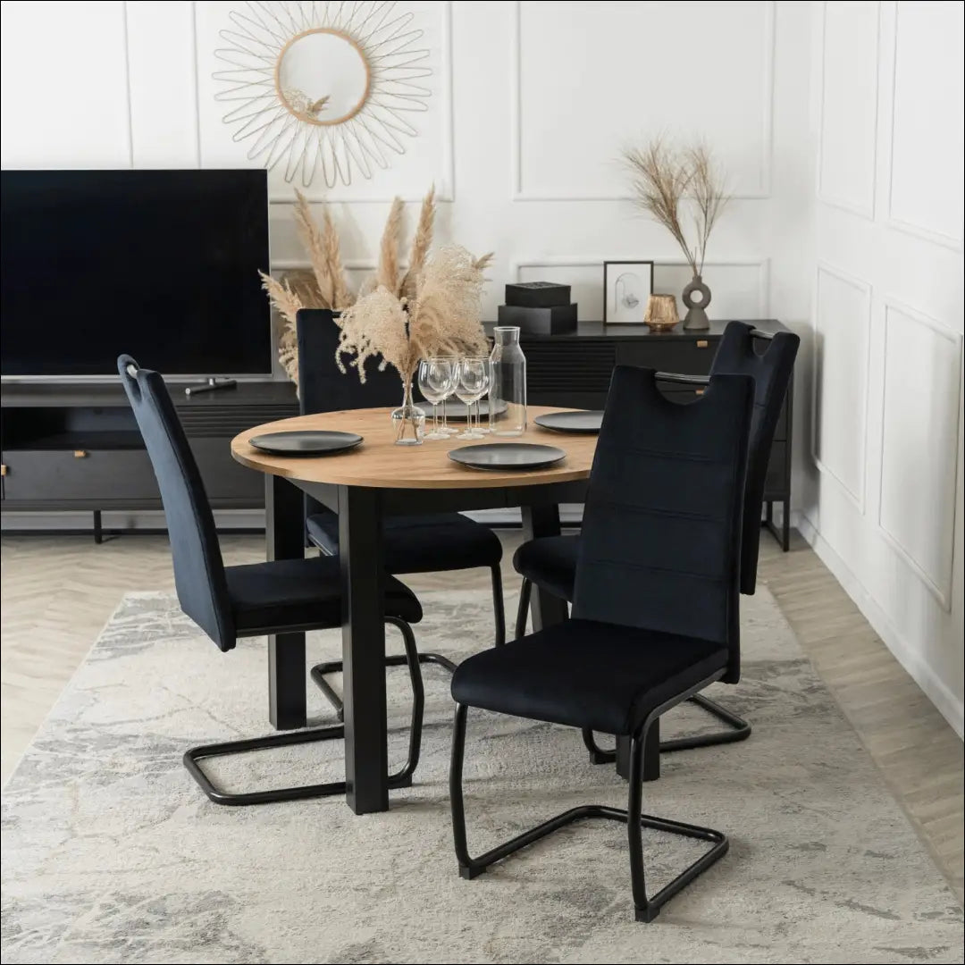 Kėdė su veliūro audiniu juodos spalvos TE450 - €54 Save 15% 50-100, __label:Pristatymas 5-14 d.d., elite, Krzesła,