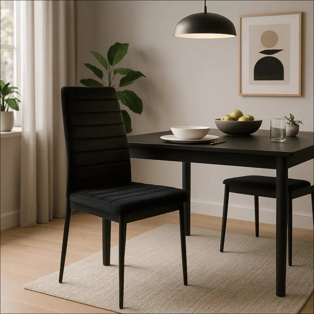 Kėdė su veliūro audiniu juodos spalvos TE458 - €29 Save 15% 25-50, __label:Pristatymas 5-14 d.d., elite, Krzesła,