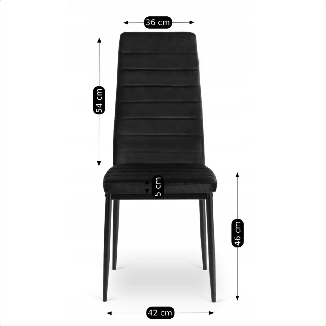 Kėdė su veliūro audiniu juodos spalvos TE458 - €29 Save 15% 25-50, __label:Pristatymas 5-14 d.d., elite, Krzesła,