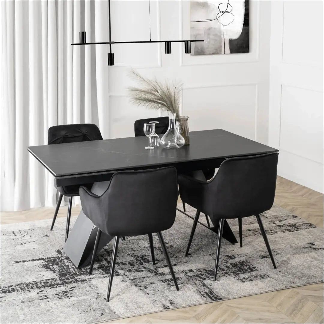 Kėdė su veliūro audiniu juodos spalvos TE830 - €67 Save 15% 50-100, __label:Pristatymas 5-14 d.d., elite, spalva-juoda,