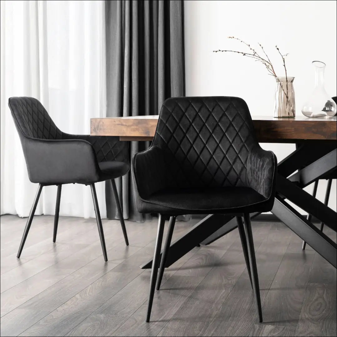 Kėdė su veliūro audiniu juodos spalvos TE900 - €54 Save 15% 50-100, __label:Pristatymas 5-14 d.d., elite, Krzesła,